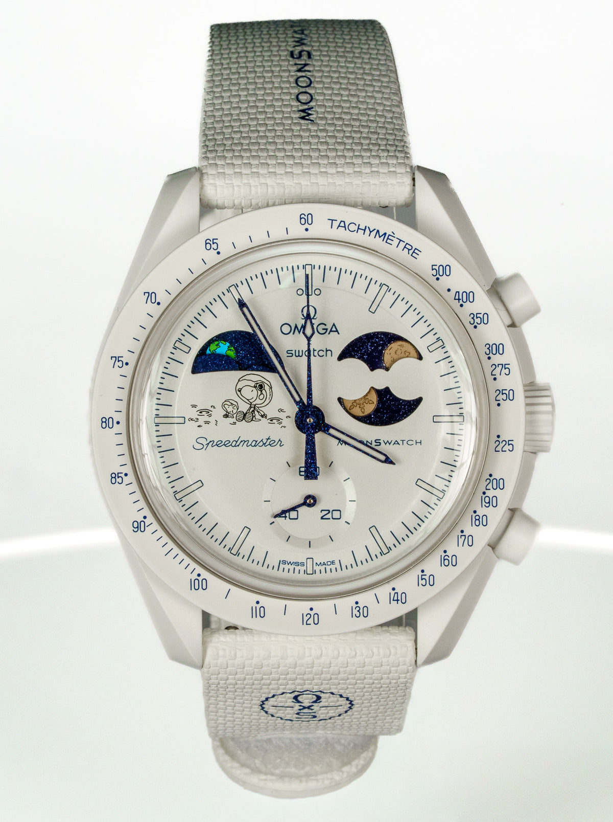 Swatch x Omega Bioceramic Moonswatch Mission To Earthphase Moonshine Gold (Cold Moon) — photo 3