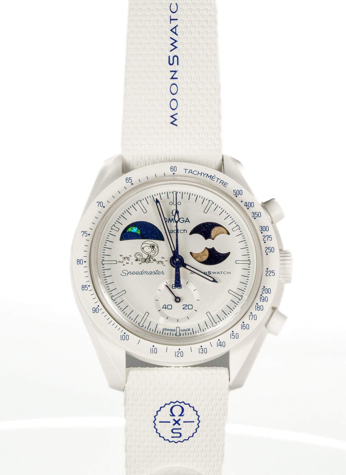 Swatch x Omega Bioceramic Moonswatch Mission To Earthphase Moonshine Gold (Cold Moon) — photo 5
