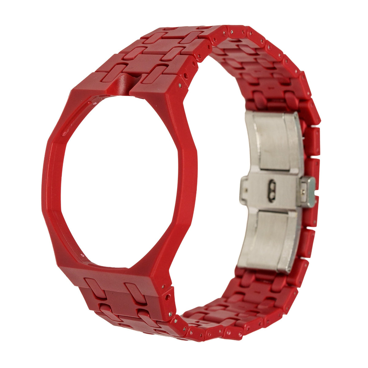 Red Ceramic Watch Strap Band with Ceramic Case Mod Kit For Swatch X AP Royal Pop