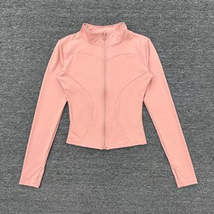 Cropped Training Jacket — peach